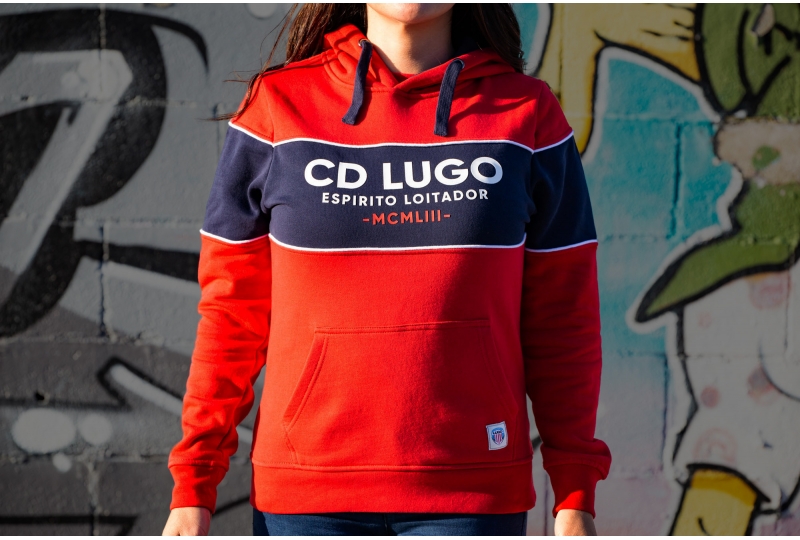 Sudadera con Capucha Roja Mujer - Cdlustore - Tienda Oficial CD Lugo