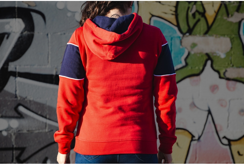 Sudadera con Capucha Roja Mujer - Cdlustore - Tienda Oficial CD Lugo